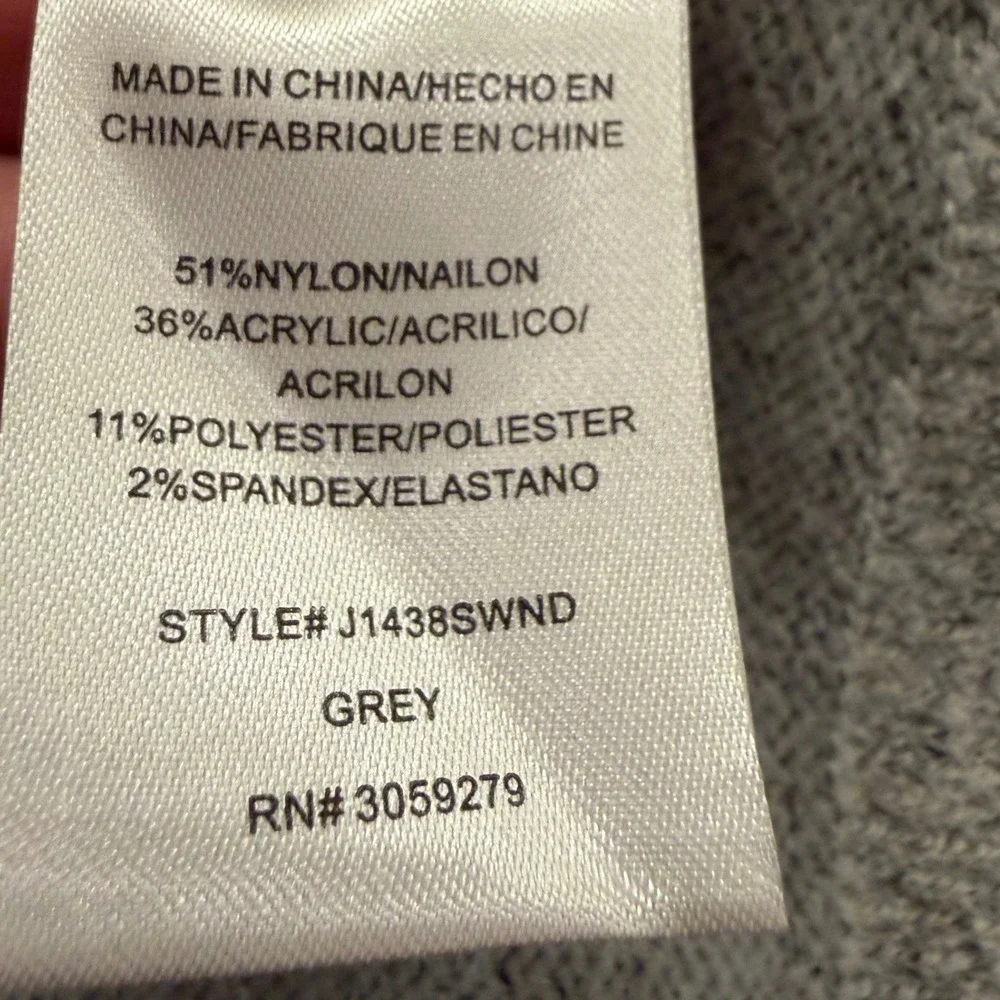 Thread & Supply Grey Knit Open Front Cardigan Jacket J1438SWND Womens Large NEW - Picture 4 of 5
